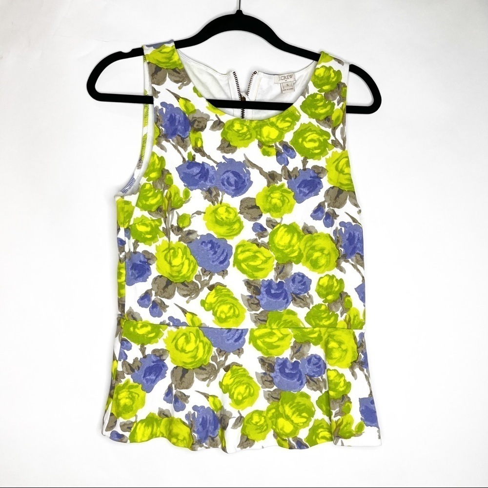 J Crew | Floral Peplum Tank